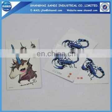 Promotional custom cheap temporary body tattoo sticker