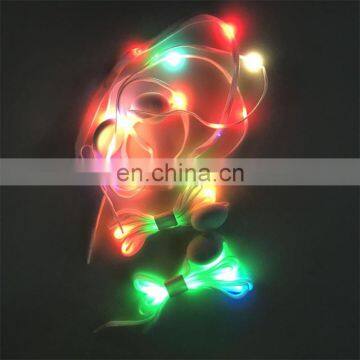 Fashion wholesale colorful platube elastic led shoelaces