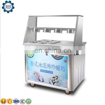 Electrical Double Flat Pans Thailand Roll Fried Ice Cream Machine / Ice Cream Cold Plate / Fry Ice Cream Machine