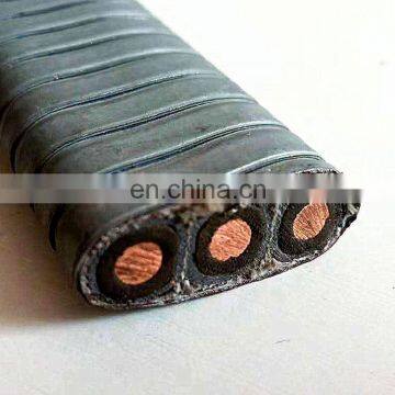QYEQ Flat ESP Power Cable, 3 Core Submersible Pump Cable High Temperature And Oil Resistance Cable