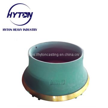 Mn18Cr2 crusher replacement parts mantle bowl liner suit metso nordberg cone crusher gp300s