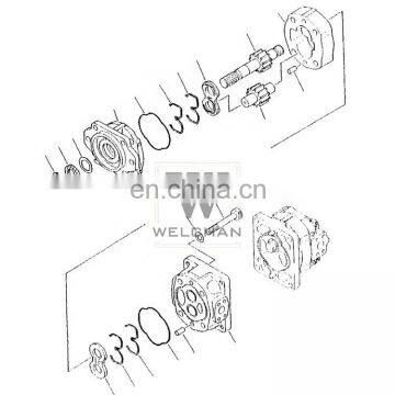 Hydraulic Gear Pilot Pump 705-52-30280 Construction Machinery Loader Hydraulic Part WA470-3-X Tandem Double Pump