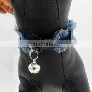Cute Lace Elastic Band Bell Dog Collar photo-4