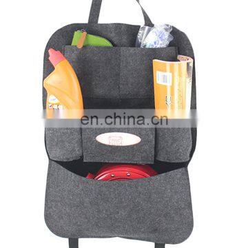 Factory Sell 6 Pockets Felt Car Seat Back Storage Bag With Customized Logo photo-4