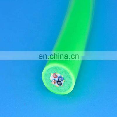 Double layer jacket underwater robot cable neutrally buoyant tether