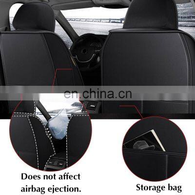 Front Car Seat Cover Cushion Protector Luxury PU Leather Non-Slip Mat Waterproof For Lada VESTA For Ford Focus For BMW/HYUNDAI photo-4