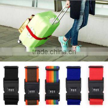 2016 Hot Sale Rainbow Color Luggage Belt with Digital Combination Lock