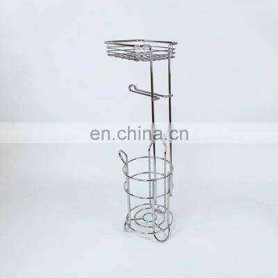 Toilet Rack Shelf Bathroom Rack Storage Paper Tissue Towel Roll Holder With Phone Shelf