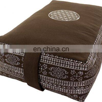 Hot selling good quality block printed Eco Friendly Yoga Bolster Pillows