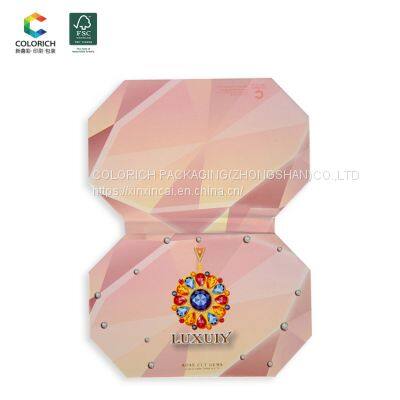 Diy eyeshadow palette phone custom empty magnetic makeup folding cardboard container packaging box anylady eye shadow palette
