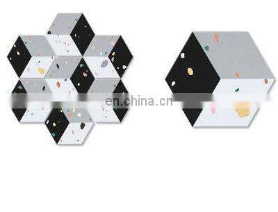 Nordic Retro Art INS Style Bathroom Background Wall Black and White Non-slip Hexagonal Tiles 200 * 230 Floor Tiles photo-3