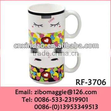 2016 Hot Sale Beautiful Wholesale Personalized Drinking Cup for Ceramic Stackable Milk Cup