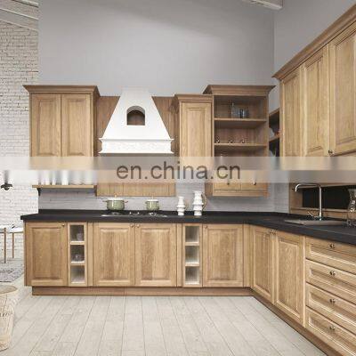 Kitchen Cabinet Cuisine Luxury Cherry Solid Wood Shaker Style Kitchen Cabinets