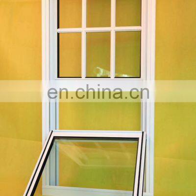 Factory Direct Prices Easy to Clean Laminated Glass Powder Coated High Quality Profile Slide up Aluminum Single Hung Window