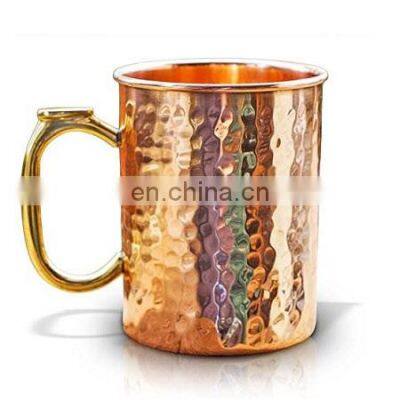 100% Copper Plated Stainless Steel Copper Mug Antique Hammered Design Copper Drinking Mug At Wholesale Price