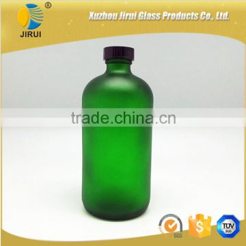 500ml Attractive Frosted Green Glass Boston Bottle