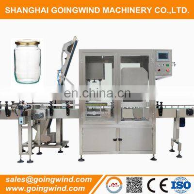 Automatic glass bottle vacuum capping machine auto honey sauce jam glass jar vacuum sealing equipment cheap price for sale