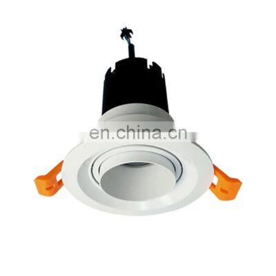 Hotel home engineering cob accessed spotlight high quality anti-glare modern simple installation black dimmable led downlight