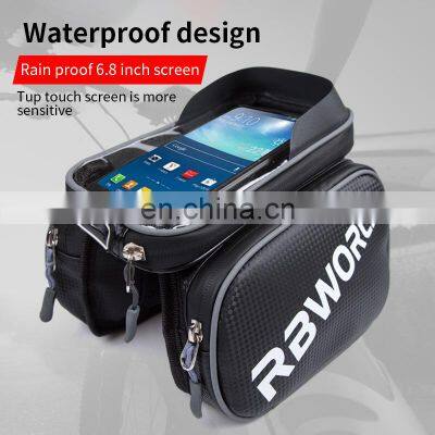 Waterproof Bicycle Phone Mount Bag Unisex Cycling Top Tube Frame Bag photo-5