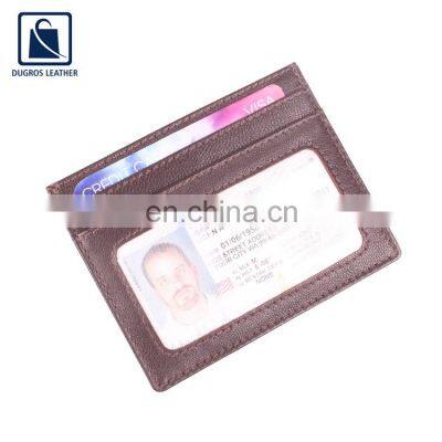 Premium Quality Modern Stylish Polyester Lining Material Genuine Leather Card Case Holder from Indian Manufacturer