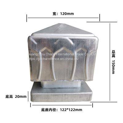 60 80 100 120150mm Square Pipe Column Cap Iron Lotus Column Head Guardrail Stair Column Decoration Accessories photo-3