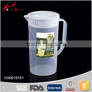 2.6L Classic Style Plastic cheap water jug with handle