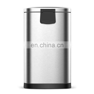 Semi Round Household Trash Can Foot Pedal Garbage Bin Stainless Steel Waste Bin