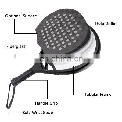 Rough Surface 3K Matte Soft EVA Drop Shot Padel Rackets photo-4