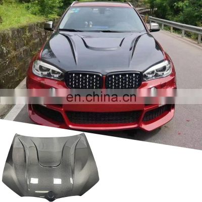 X5 X6 F15 F16 F85 F86 Carbon fiber hood for BMW X5 X6 customizable fiberglass forging HM Style