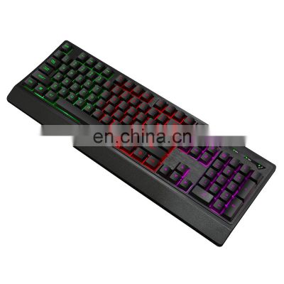 Factory direct sales OEM301 character light 104 key game office wired keyboard can be customized