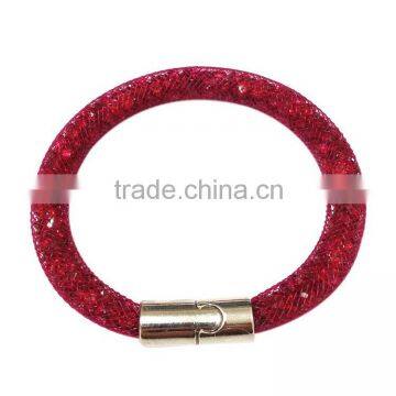 Wholesale New Fashion Handmade Wristband Stardust Crystal Wrap Bracelets for Women With Magnetic Clasp