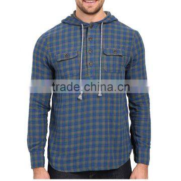 Fashion China Manufacturer Mens Check Henley Hoodies Quality Choice photo-2