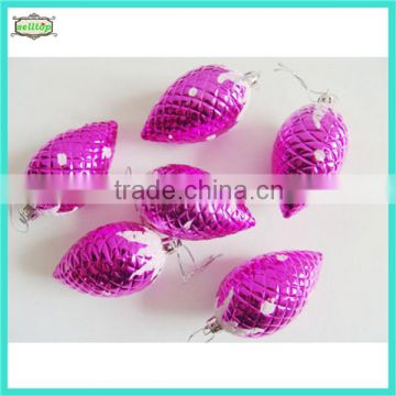 Pink pine cone ball christmas decoration balls