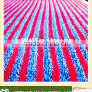 Ideal Mop Cloth Red and Blue Striped Microfiber Twist Fabric for MOPS