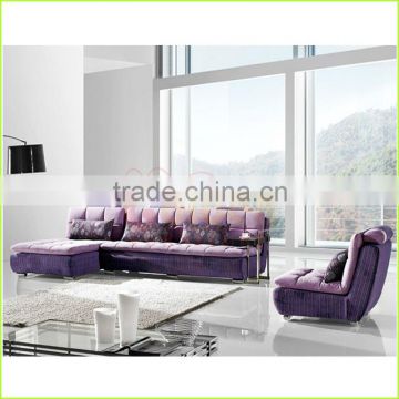 Fabric Sofa Modern Living Room Design Purple Furniture