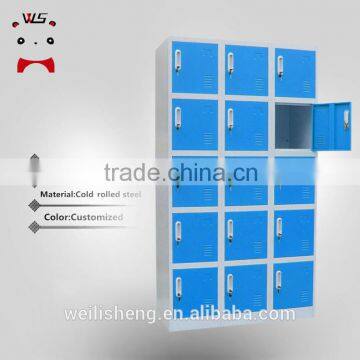 Luoyang WLS Metal School Lockers Steel Storage Cabinet Wtih 15 Doors