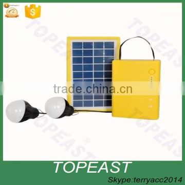 3W Off-Grid Solar Lighting System with 2 LED Lights, Solar Panel and Battery