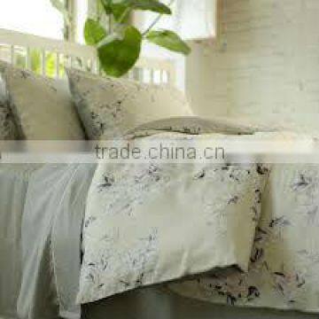 Printd/dyed /white tencel blend fabric for bedding sheet