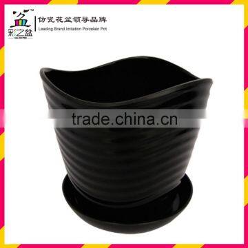Direct Manufacturer Special Wavy Shape Caizhipen MX1301 Melamine Flower Pot Wholesale photo-2