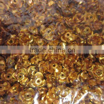 YELLOW COLOR 6MM ROSE ALUMINUM MATERILA BEADS