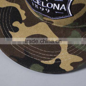 Camouflage Design City BARCELONA & AMSTERDAN Embroidery Flat Hat Custom Snapback