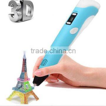 3D Printer Pen Doodle Drawing Pen LED 3D Printing Pen with ABS/PLA Materials Filament
