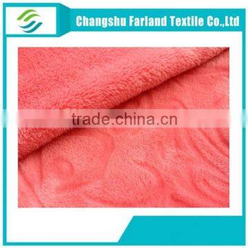 100%polyester double side flanne blanket fabric