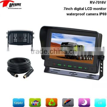 RV-7016V 7 Inch reversing camera system with night vision camera& 7" digital LCD monitor