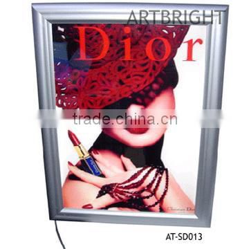 LED edge lit slim Light Box with snap frame