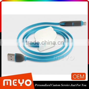 New designed custom flat data cable charger metal usb line