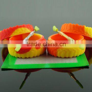 2015 New Design Silicone Wax Jar Tyre Shape Silicone Jar / Container /box photo-4