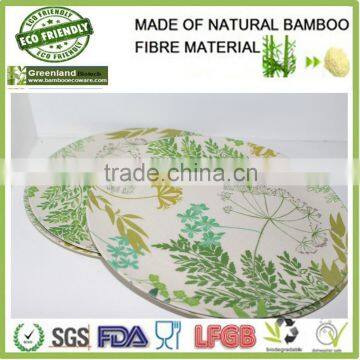 GO GREEN bamboo fibre serving plates,hot dishes