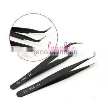 Plastic Straight Curve Eyelash Nail Pick up Tweezer