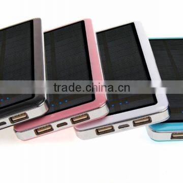 Wholesales Hot Sales Dual USB Universal Solar Charger 20000mAh Solar Power Bank For Mobile Phone and USB Devices